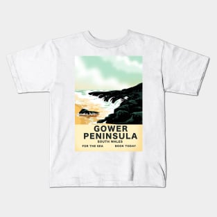 Gower Peninsula South Wales Kids T-Shirt